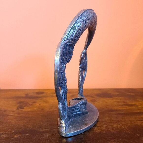 Vintage Carson Songbird Pewter Taper Candle Holder - Picture 4 of 5